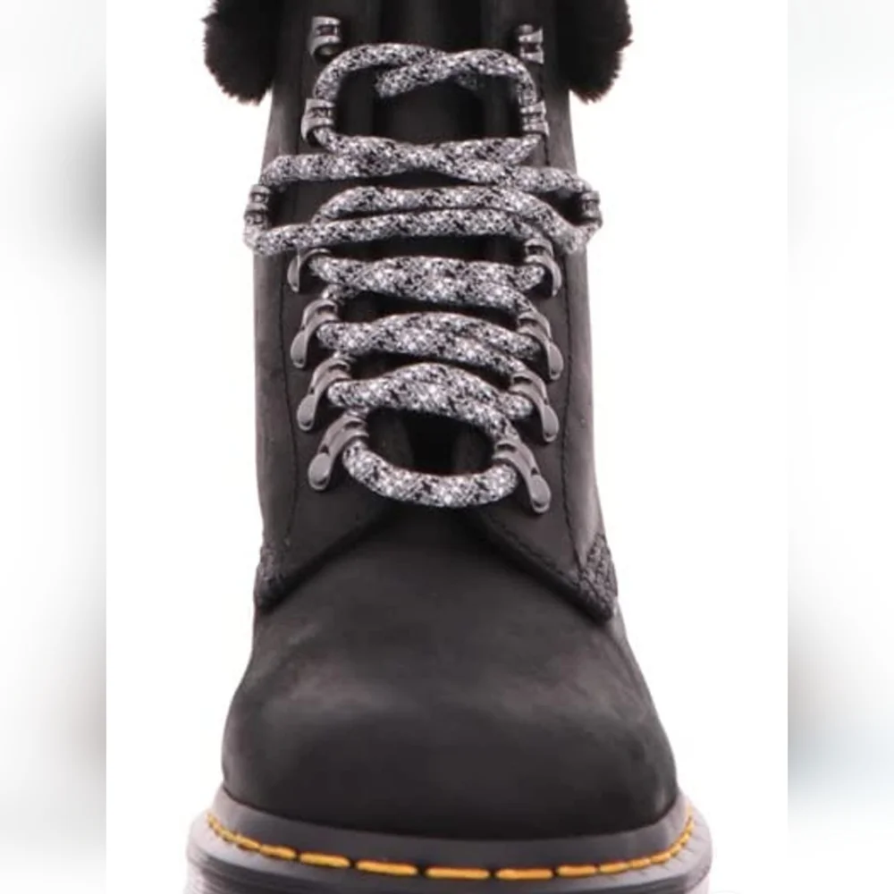 Dr. Martens Womens 1460 Serena Collar Milo faux fur boots New in Box Size 6 - Picture 2 of 16